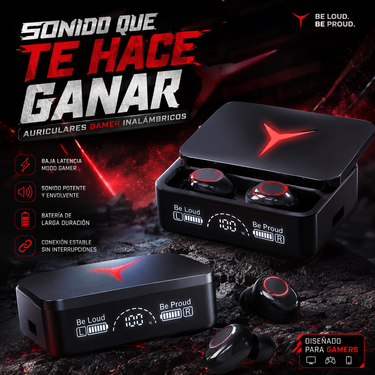 Auriculares Inalámbricos M90 PRO TWS | Bluetooth 5.3 | Sonido Envolvente